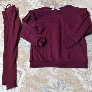 H&M Purple Matching Set Crew & Scoop Necks